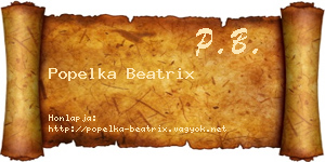 Popelka Beatrix névjegykártya
